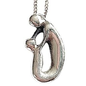 Mother Child Sterling Silver Necklace 925